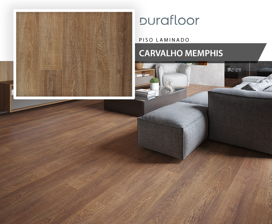 Piso Laminado - Durafloor Link - Carvalho Memphis