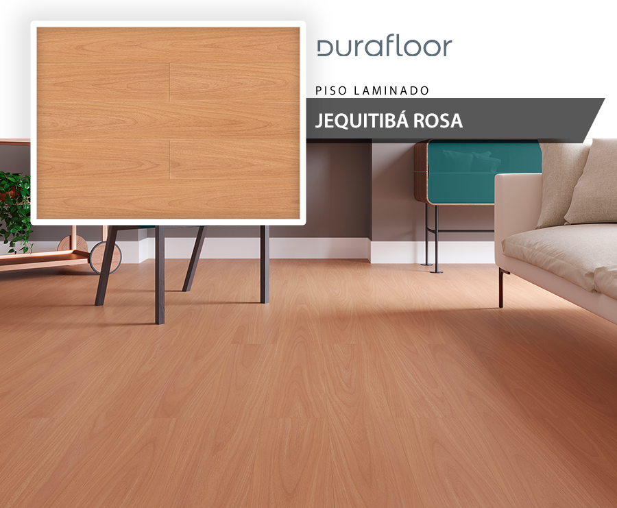 Piso Laminado - Durafloor Nature - Jequitiba Rosa