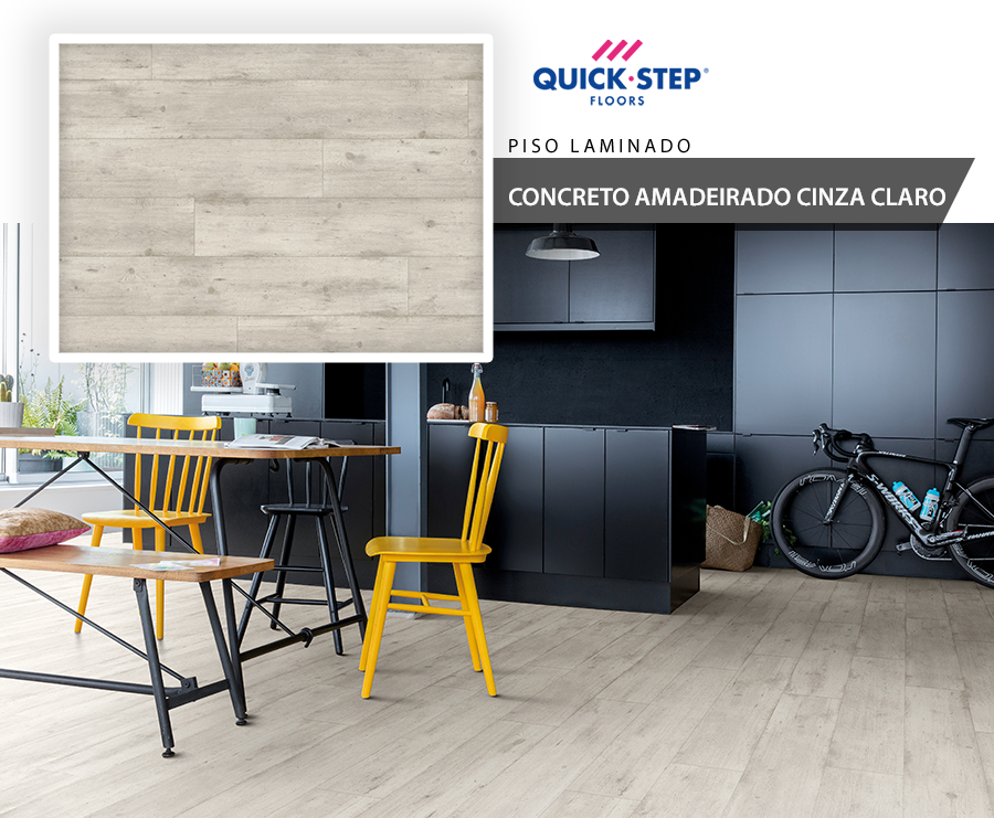 Piso Laminado - Quick Step Impressive - Carvalho Cinza Claro